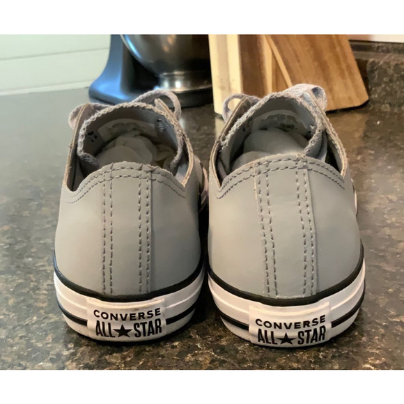 Converse All Star Greyish Blue Leather Sneaker - Picture 5 of 9